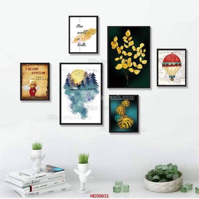 File gốc File tranh treo bộ 6 tấm bắc âu HD50031 (chuẩn CMYK) cho nhà in