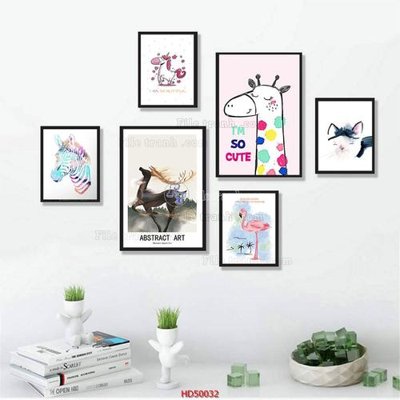 File in trần File tranh treo bộ 6 tấm bắc âu HD50032 (file gốc) phong thủy