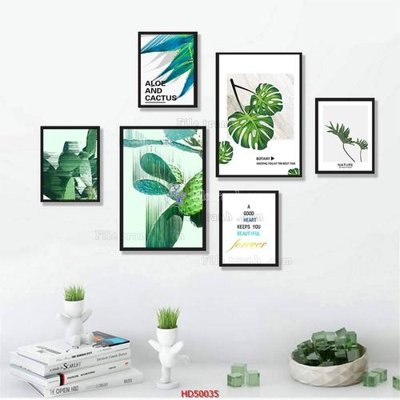File gốc File tranh treo bộ 6 tấm bắc âu HD50035 (in ấn) màu sắc trung thực
