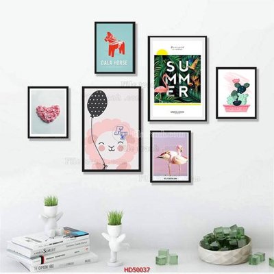 File in ấn File tranh treo bộ 6 tấm bắc âu HD50037 (bản gốc) chất lượng cao