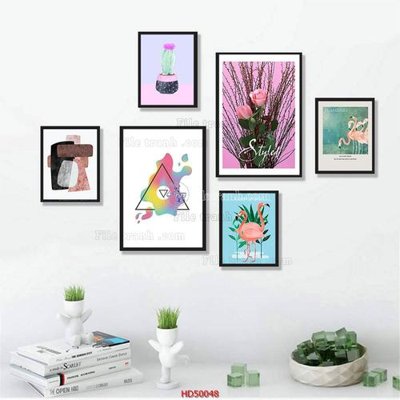 Download file gốc File tranh treo bộ 6 tấm bắc âu HD50048 (độ nét cao)