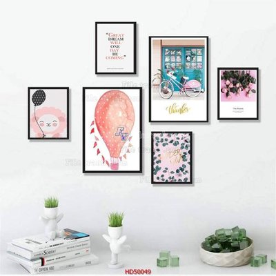 Hình ảnh gốc File tranh treo bộ 6 tấm bắc âu HD50049 (để in khổ lớn)