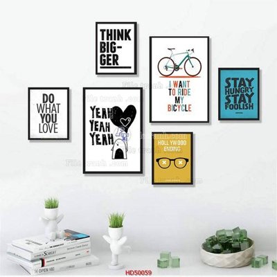 Cung cấp file tranh gốc File tranh treo bộ 6 tấm bắc âu HD50059 độc quyền