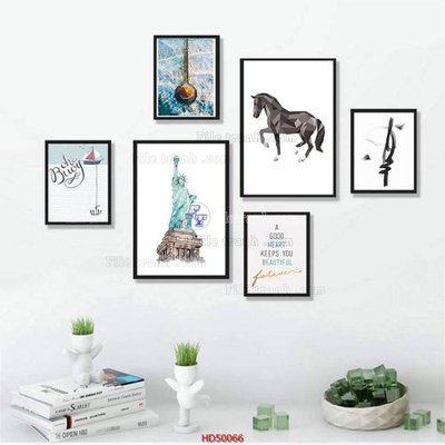 Download file gốc File tranh treo bộ 6 tấm bắc âu HD50066 (in lụa) nghệ thuật