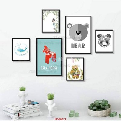 Chi tiết file ảnh File tranh treo bộ 6 tấm bắc âu HD50071 sắc nét