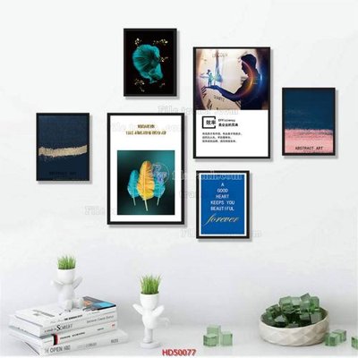 File PSD File tranh treo bộ 6 tấm bắc âu HD50077 (nguyên bản) cho thiết kế