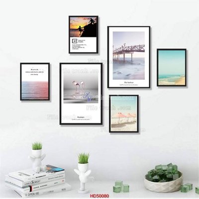 File in mica File tranh treo bộ 6 tấm bắc âu HD50080 (bản gốc) sắc sảo
