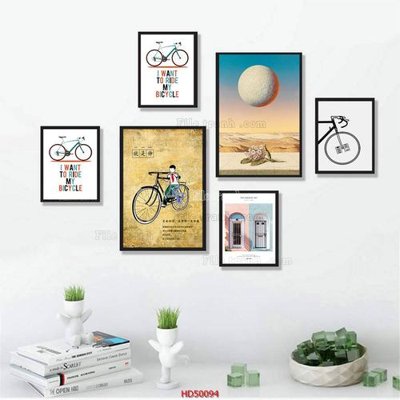 File gốc File tranh treo bộ 6 tấm bắc âu HD50094 (PNG) nền trong suốt