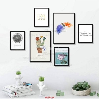 File PSD File tranh treo bộ 6 tấm bắc âu HD50114 (bản gốc) dễ dàng edit