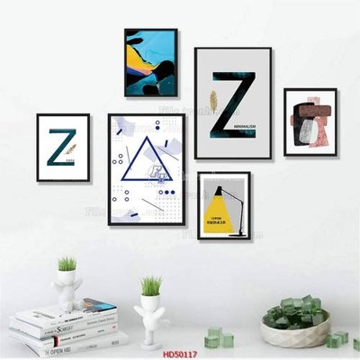 File tranh trang trí File tranh treo bộ 6 tấm bắc âu HD50117 (tải file gốc)