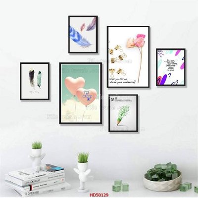 File gốc File tranh treo bộ 6 tấm bắc âu HD50129 (chủ đề hiện đại) trang trí