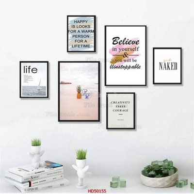 File gốc File tranh treo bộ 6 tấm bắc âu HD50155 (phong cách) tối giản