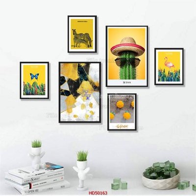 File gốc File tranh treo bộ 6 tấm bắc âu HD50163 (chủ đề hiện đại) trang trí