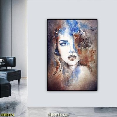 Tải file File tranh bộ hiện đại HD5017 (gốc) in tranh tráng gương