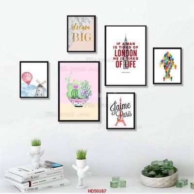 File in ấn File tranh treo bộ 6 tấm bắc âu HD50187 (bản gốc) sắc nét