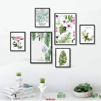 File tranh File tranh treo bộ 6 tấm bắc âu HD50192 (bản gốc) treo phòng ăn