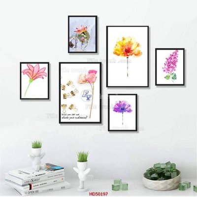 File ảnh File tranh treo bộ 6 tấm bắc âu HD50197 (gốc) cho trang trí nội thất