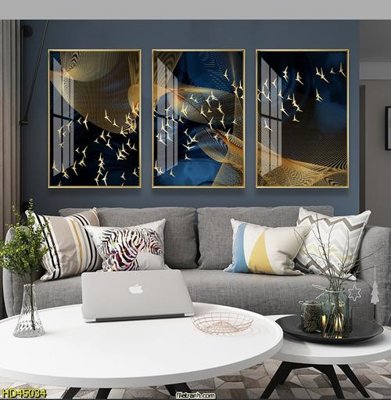 File gốc in tráng gương File tranh bộ hiện đại HD5034 chi tiết