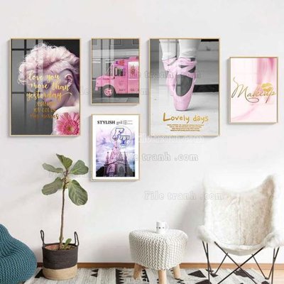 File gốc File tranh bộ 5 tấm hiện đại HD51108 (ảnh chi tiết) để in ấn