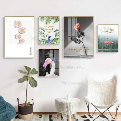 File in trần File tranh bộ 5 tấm hiện đại HD51110 (bản gốc) trời sao