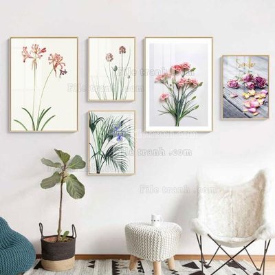 Tải file File tranh bộ 5 tấm hiện đại HD51148 (gốc) in ấn ngay lập tức