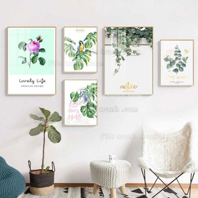 Mua file gốc File tranh bộ 5 tấm hiện đại HD51164 (chất lượng) tại Filetranh.com