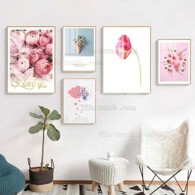 Tải file File tranh bộ 5 tấm hiện đại HD51176 (ảnh gốc) file TIFF