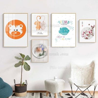 File tranh File tranh bộ 5 tấm hiện đại HD51263 (ảnh gốc) không bị mờ
