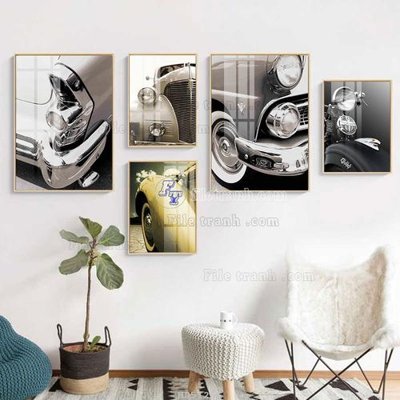 File gốc File tranh bộ 5 tấm hiện đại HD51266 (in tráng gương) sang trọng