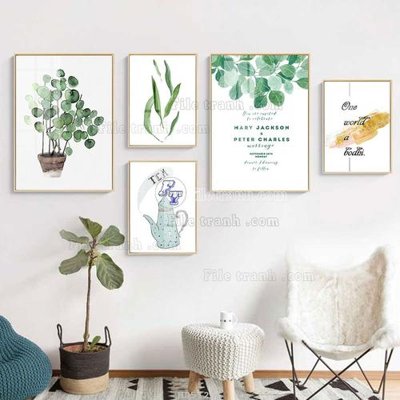 Tải file gốc File tranh bộ 5 tấm hiện đại HD51286 (in khổ lớn) không vỡ