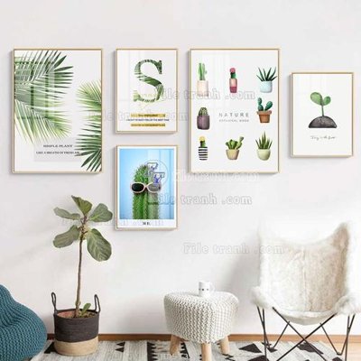 File PSD File tranh bộ 5 tấm hiện đại HD51300 (gốc) nhiều lớp (multi-layer)