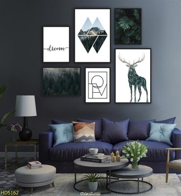 File ảnh File tranh bộ hiện đại HD5162 (gốc) in PP, decal