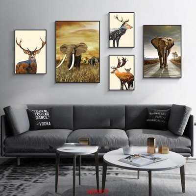 Download file gốc File tranh bộ hiện đại HD5477 (in lụa) hoa lá