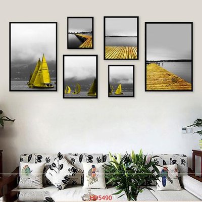 File gốc File tranh bộ hiện đại HD5490 (in lụa) cao cấp