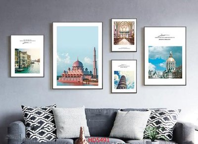 Download file File tranh bộ hiện đại HD5491 (gốc) cho xưởng in