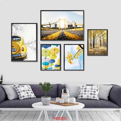 Tải file File tranh bộ hiện đại HD5831 (PSD) cho in tranh 3D