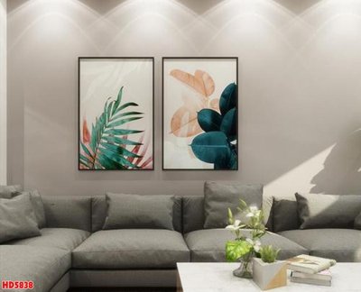 File gốc File tranh bộ hiện đại HD5838 (in tráng gương) sang trọng