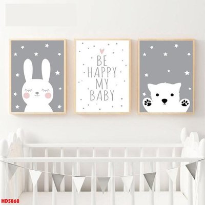 File gốc File tranh bộ hiện đại HD5868 (in lụa) tranh mã đáo