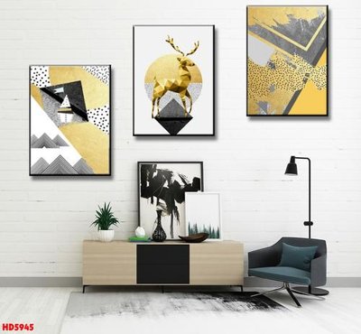 Tải file File tranh bộ hiện đại HD5945 (ảnh gốc) in gạch 3D