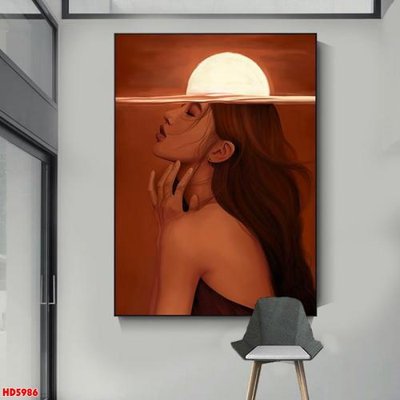 Ảnh gốc file in lụa File tranh bộ hiện đại HD5986 chi tiết