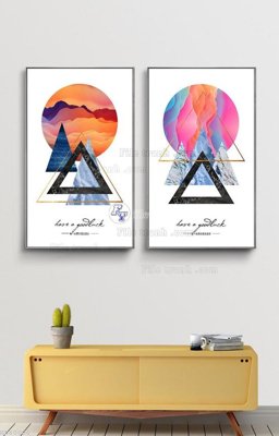 Download file tranh PSD File bộ tranh treo hiện đại HD60006 để chỉnh sửa