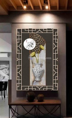 Tải file File bộ tranh treo hiện đại HD60017 (ảnh gốc) in gạch 3D