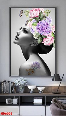 Ảnh gốc File tranh bộ hiện đại HD6002 (độ nét cao) in mica