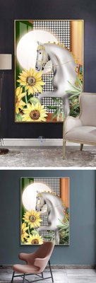 Tải file File bộ tranh treo hiện đại HD60027 (gốc) chủ đề hoa sen