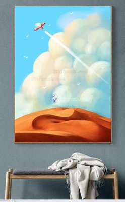 File tranh gốc in trần nhà File bộ tranh treo hiện đại HD60057 3D