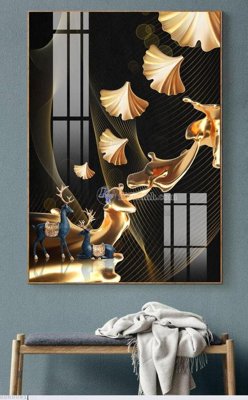 Tải file File bộ tranh treo hiện đại HD60081 (gốc) chủ đề hoa sen