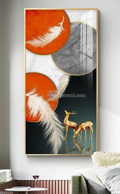 File gốc File bộ tranh treo hiện đại HD60106 (in tráng gương) ốp tường