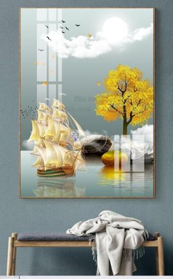 File tranh File bộ tranh treo hiện đại HD60140 (ảnh gốc) in trần 3D