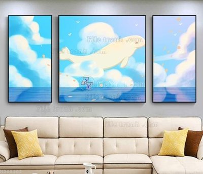 File tranh File bộ tranh treo hiện đại HD60201 (gốc) chủ đề thành phố