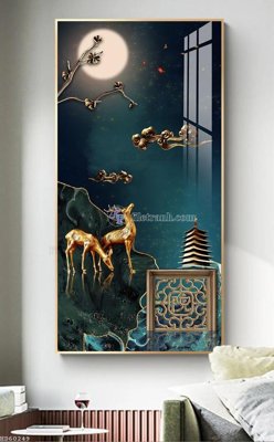 File tranh File bộ tranh treo hiện đại HD60249 (gốc) in vải canvas